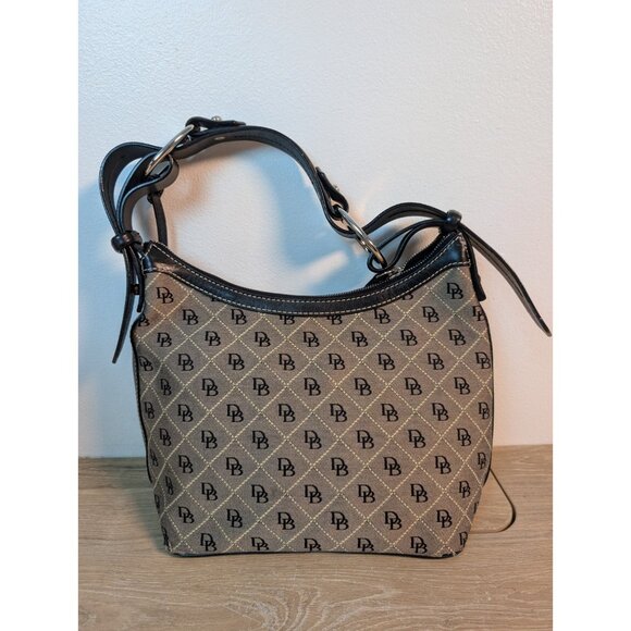 Dooney & Bourke Signature DB Quilt Monogram Hobo Women's Shoulder Bag Classic - Picture 2 of 12